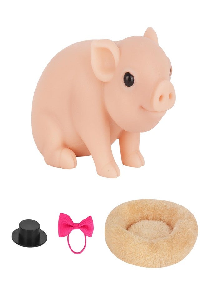Skillssist Silicone Reborn Pig Animal Doll Toy, Realistic Piglet Animal Toy, Mini Piggy Model for Birthday Gift, Home Decor, Sitting Pig - Image 1